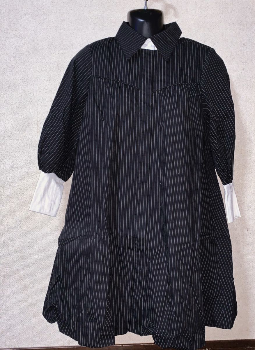 spritual girl ストライプシャツ ブラック Mサイズ 新品未使用拍卖
