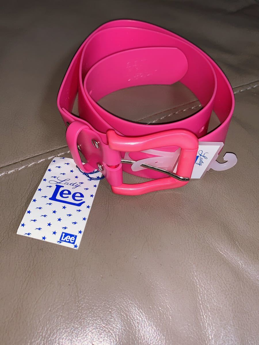 Lee ベルト ピンク 新品タグ付き ラバー カラーベルト ゴルフ拍卖