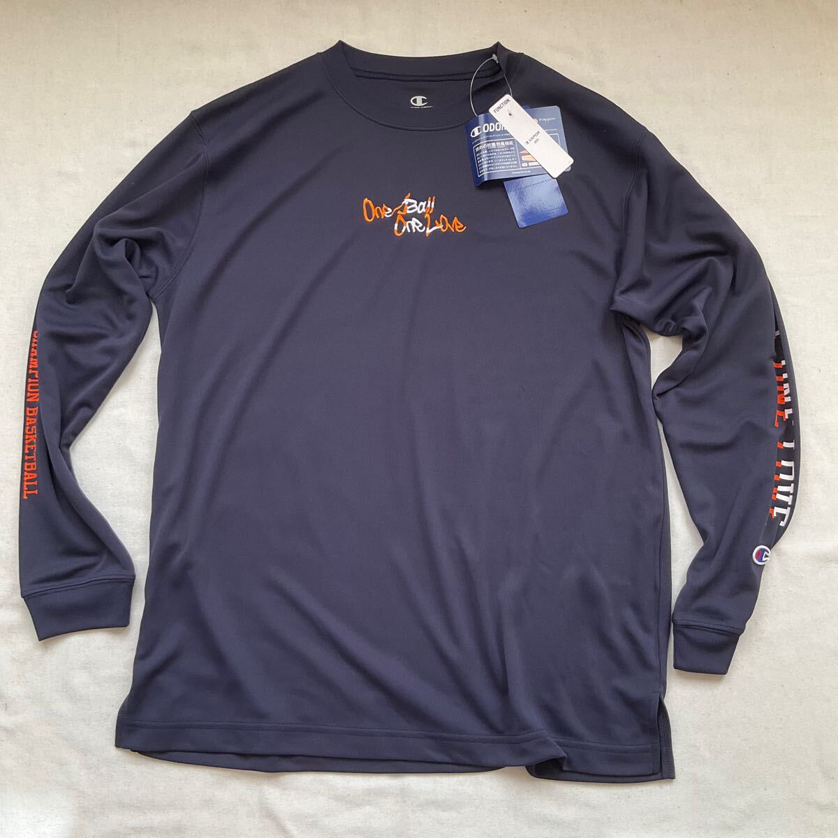 【新品】チャンピオン(Champion) バスケットボール 長袖シャツ ロングスリーブTシャツ E-MOTION C3-WB413 ユニS拍卖