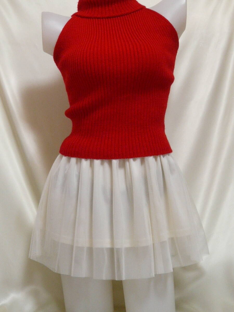 ♪♪アイボリー地のミニスカート☆上品にメッシュ^^♪♪ 拍卖