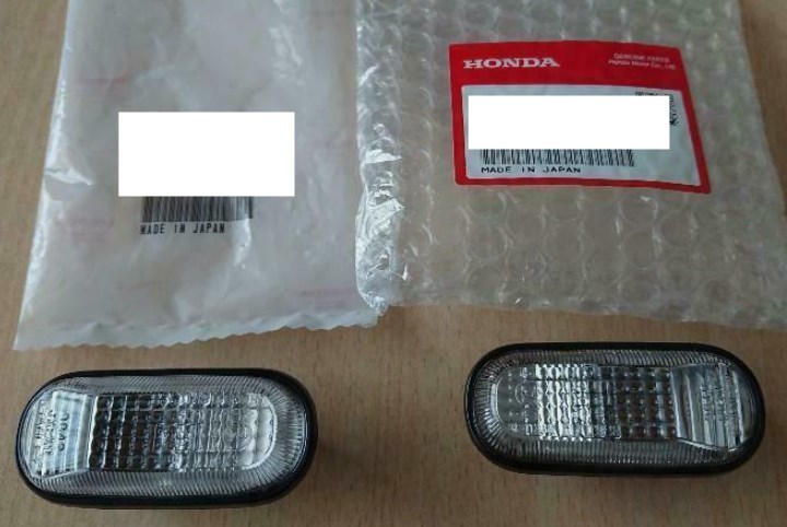 未使用 ホンダ 純正 グランドシビック EF9 SiR クリア サイド マーカー ウィンカー ランプユニット 左右セット スタンレー HONDA Genuine拍卖