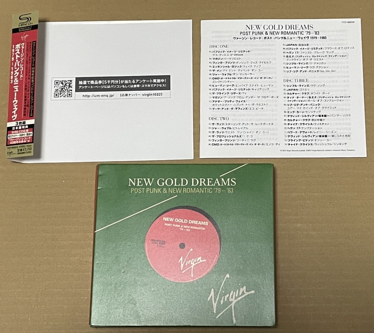 送料込 SHM-CD ヴァージン・レコード ポスト・パンク & ニュー・ウェイヴ 1979-1983 国内盤3CD / TYCP80024拍卖