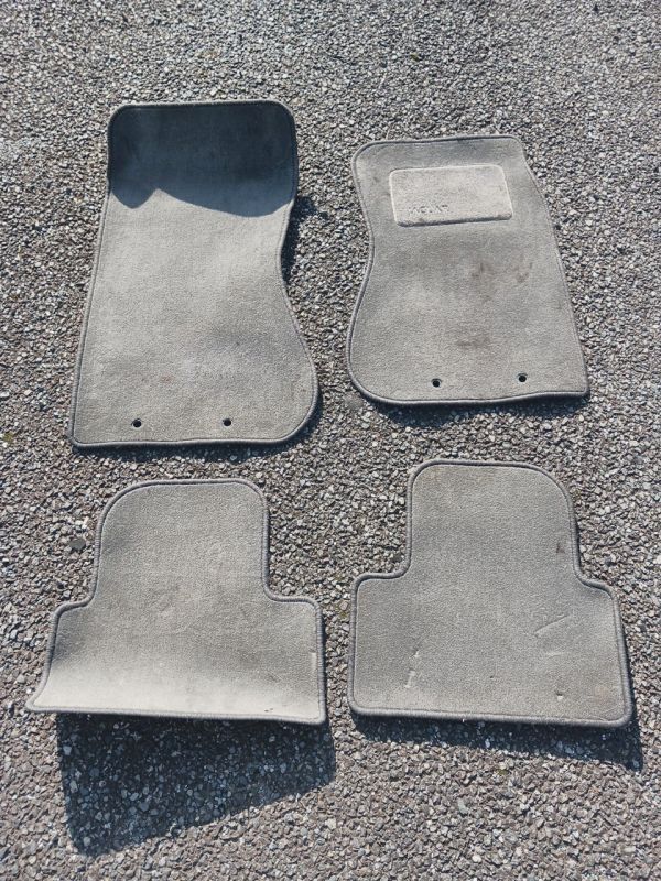 ■ジャガー Sタイプ フロアマット 4枚 中古 部品取あり 右ハンドル グレー カーペット トリム■拍卖