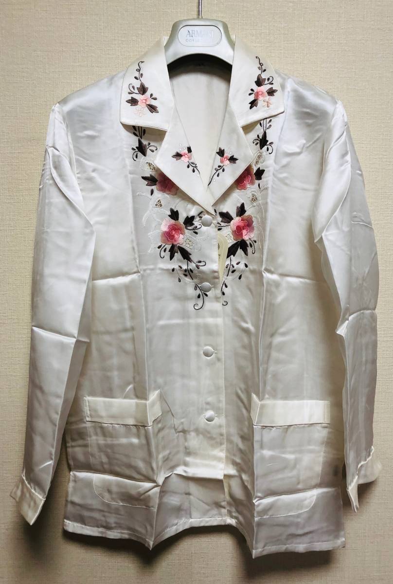 刺繍入りレディース高級パジャマ長袖・パンツセットLサイズ新品格安即決拍卖