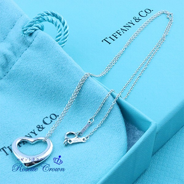 ◆未使用◆ティファニー◆オープンハートネックレス16mm2◆拍卖
