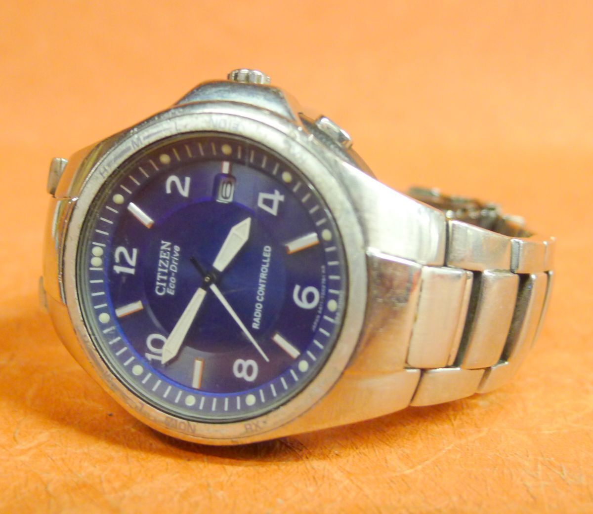 l★712 CITIZEN エコドライブ A411-T001521Y ユニセックス 腕時計 電波ソーラー アナログ ステンレス 腕回り約16cm/60拍卖