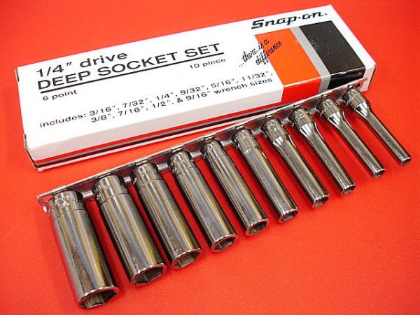 即落◎スナップオン*1/4”-6Pディープソケットセット(インチ)拍卖