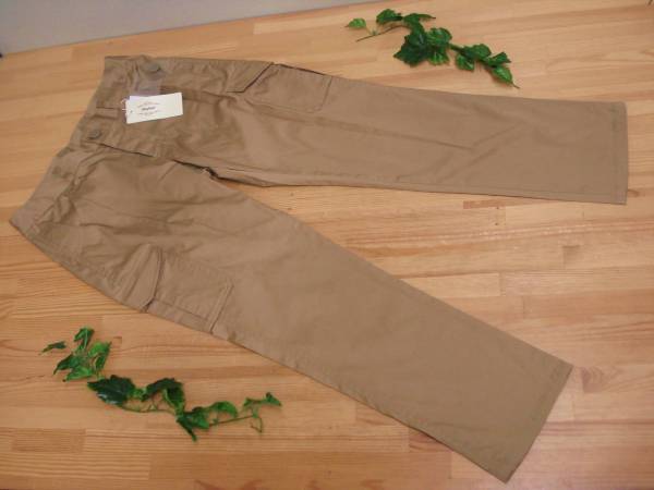 新品タグ付◆Mayleaf◆美脚カーゴクロップドパンツ キャメル 9号拍卖