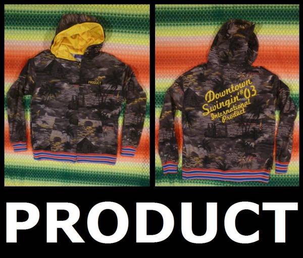 【日本製】PRODUCT カモフラ チェーンステッチ 刺繍 フルジップ ZIP パーカー XLサイズ プロダクト拍卖