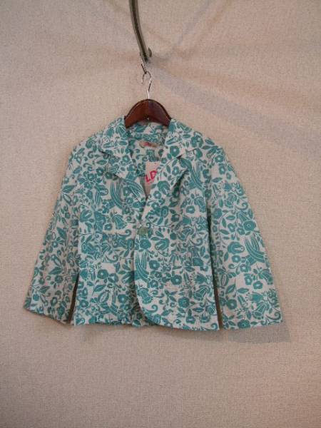 LDS白×緑花柄カジュアルジャケット(USED)10915②)拍卖