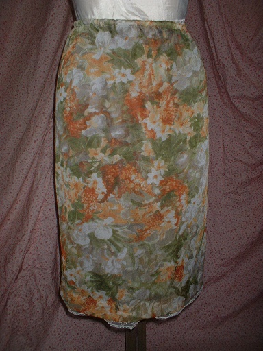 kh 美品☆即買♪ベージュ花柄リバーシブルスカートレース素敵M~L拍卖