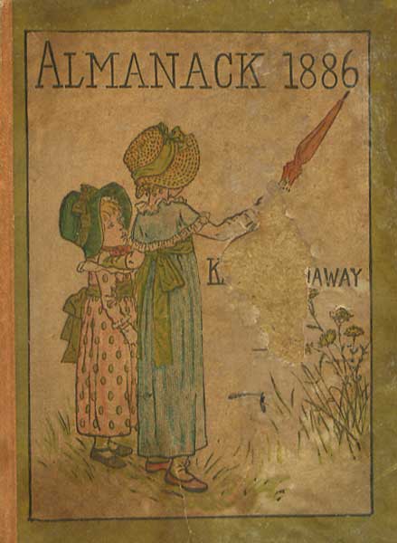【特価】 *100年前の絵本箱* ≪ ケイト グリーナウェイ ≫ アンティーク木口木版画 ALMANACK 1886年拍卖