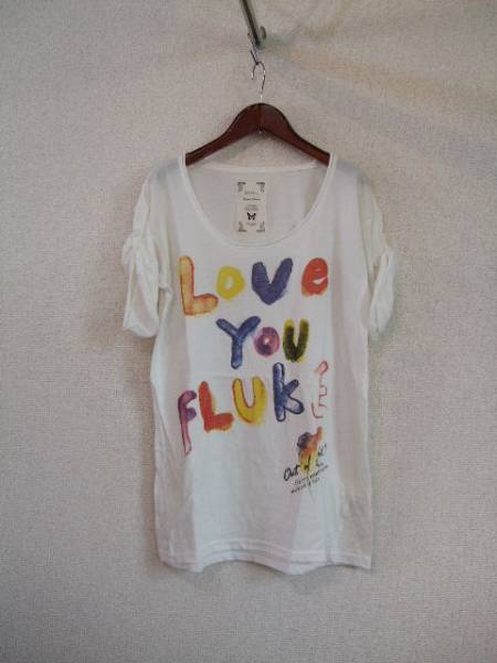 水彩画風英字プリントTシャツ(USED)62514②)拍卖