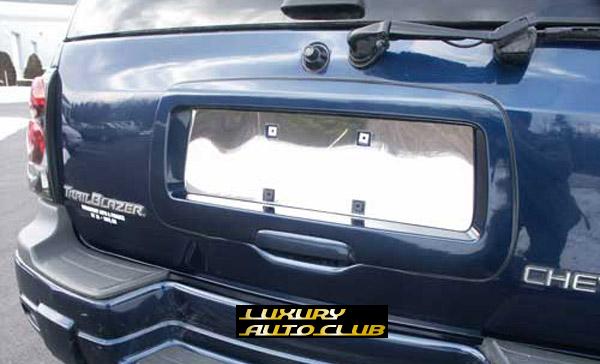 2002-2007 トレイルブレイザー クロームリアライセンスベゼル ナンバ- トリム メッキ クロ-ムパネル 鏡面 エアロ カスタム 専用設計拍卖