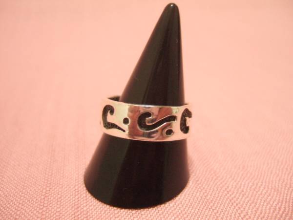 横浜最新 925SILVER銀♪模様平打14~23号巾7.5ミリ送料220円ξgRξ ξ15s拍卖