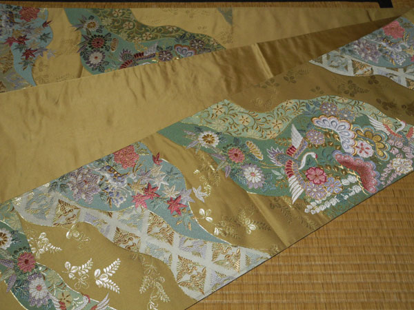 正絹 「織輪 道長優鶴」 袋帯 美品 -六通-拍卖