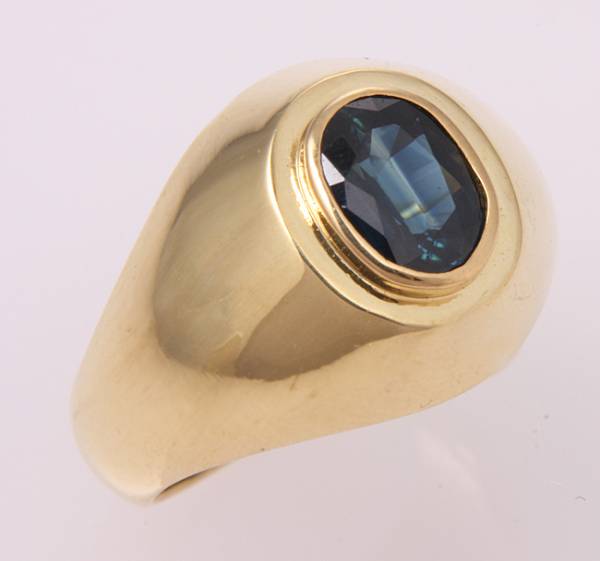 磨き済 K18製 サファイアリング 13.5号■ke-7495拍卖