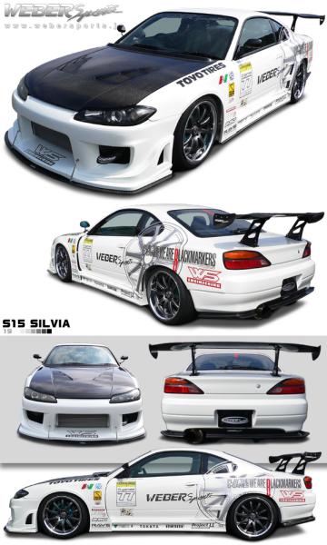 WEBERSPORTSエアロ S15シルビア用ワイド5点Kit!4拍卖