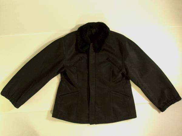 ☆国産 ミュウ【MEW】ジップアップジャケット M 黒 衿ボア拍卖
