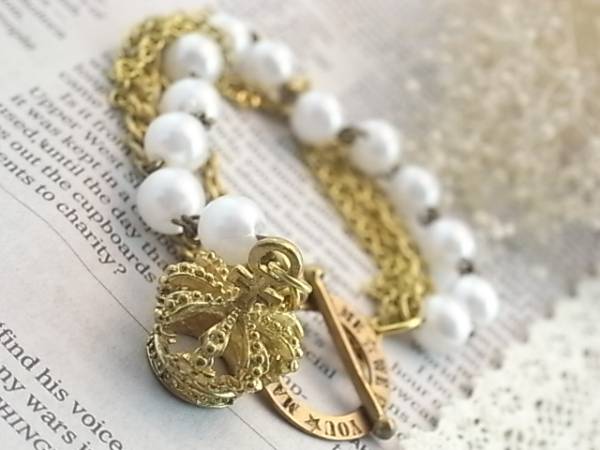 ★真鍮クラウン・プラパールチェーンブレスレット★拍卖