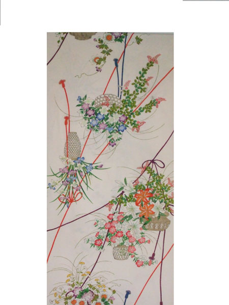 千切屋からの花籠紋様小紋 お仕立代無料拍卖