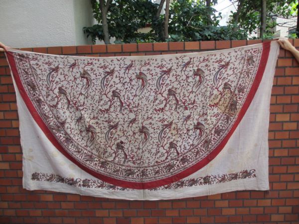 南インド とても珍しい金更紗 木と鳥模様 1880年代拍卖