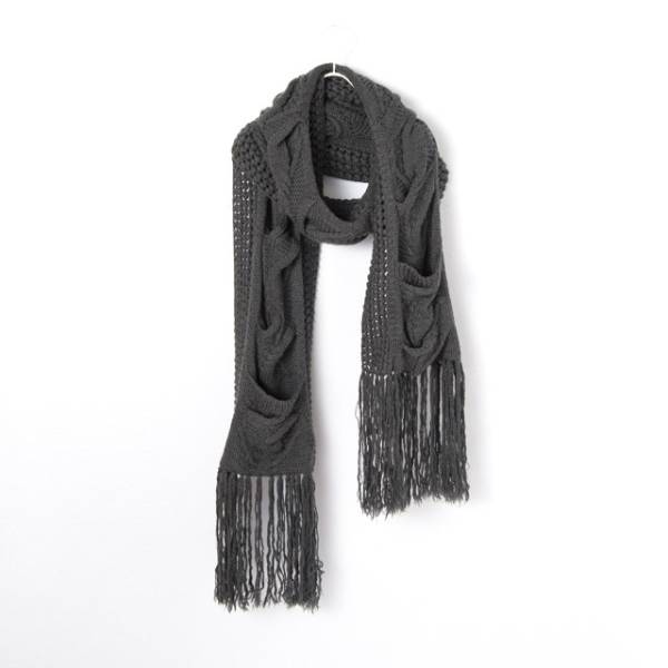 美品 PLACED BY GIDEON ギデオン マフラー チャコールグレー拍卖