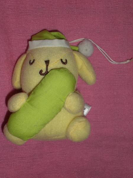 激レア!2000年 サンリオ 枕持った ポムポムプリン ひも付ぬいぐるみ拍卖