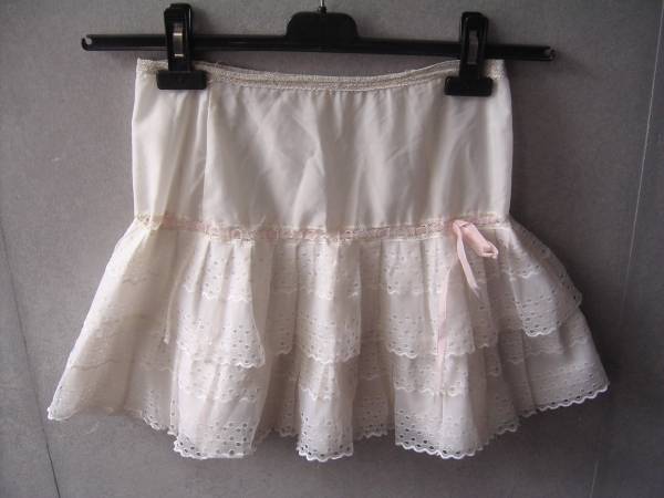 ★60s ヴィンテージ フランス リボンレース ミニスカート Fifi拍卖