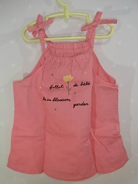Ω BeBe Ω★95cm★可愛いキャミ&パンツ上下■オレンジ■拍卖