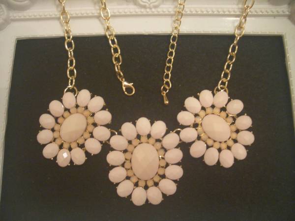 即決☆ヴィンテージ風♪ピンクビジューチョーカーネックレス♪拍卖