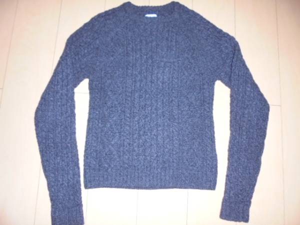 サタデーズサーフ SATURDAYS SURF 編込みケーブルニット XS 灰拍卖