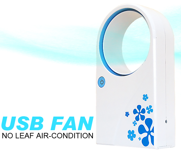 送料\180■卓上USBクールファン■羽無しコンパクト扇風機拍卖