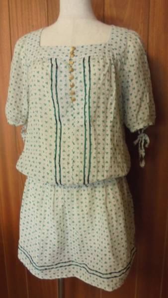 ROSEBUD ローズバッド ワンピース F クロバー柄 シルク混拍卖