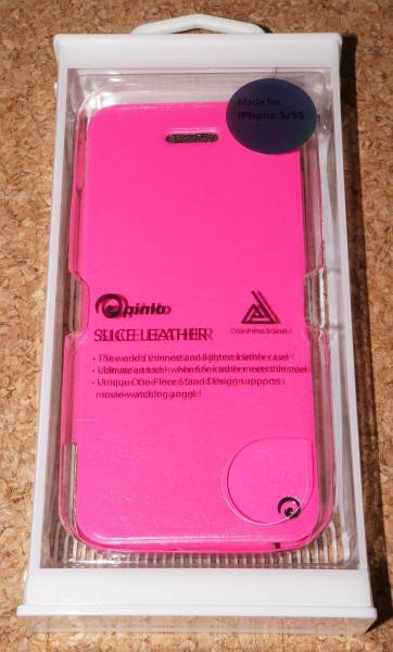 ★新品★Pinlo Slice Leather iPhone5/5s/SE レザーケース Pink拍卖