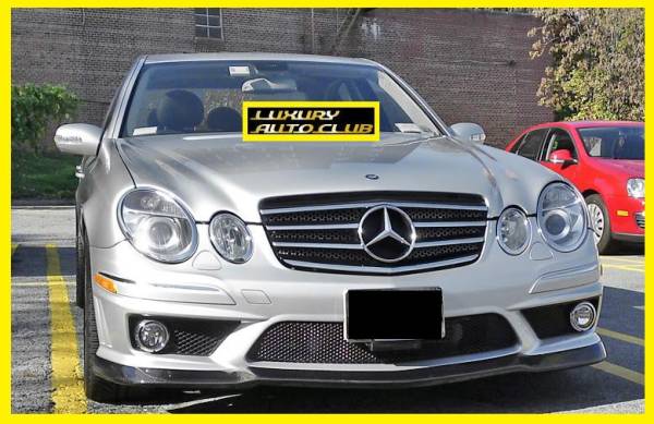 ベンツ E W211 E63 後期 カーボンフロントスポイラー AMG リップスポイラー エプロン リアルカ-ボン綾織り パ-ツ カスタム エアロ拍卖