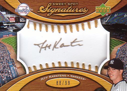 07 SWEET SPOT 'JEFF KARSTENS' YANKEES AUTO 88/99拍卖