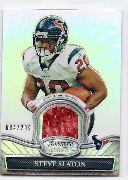 2010 Bowman Sterling Steve Slaton Jersey Refractor /299拍卖