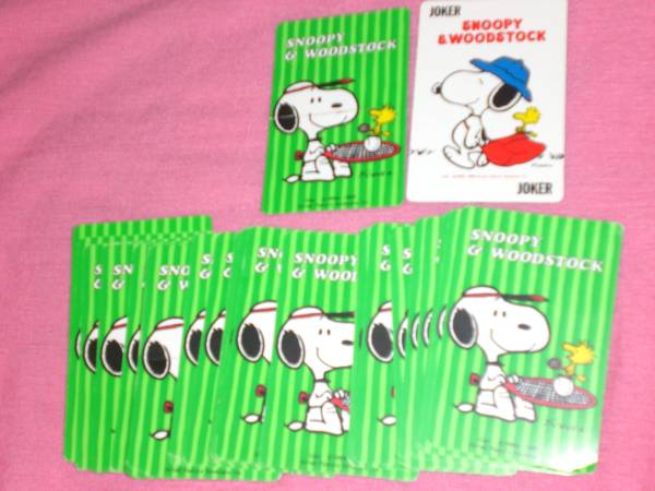 激レア!カワイイ♪ ビンテージ!スヌーピー&ウッドストック トランプ拍卖