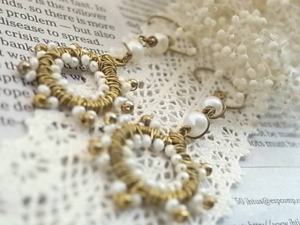 ◆新品◆ハンドメイドパールピアス拍卖