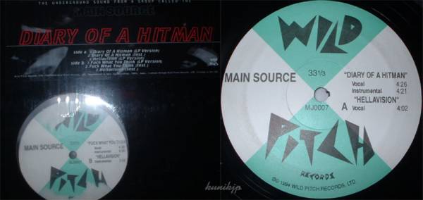 Main Source Diary of a hitman 12inch Mary Joy / Wild Pitch 1994 日本限定盤拍卖