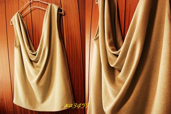 ドレープベスト/ブラウス グリーングレー ハンドメイド 拍卖