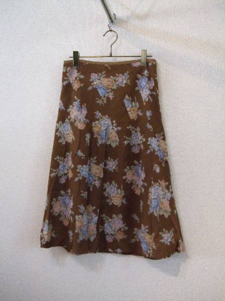 avv茶バラ柄ロングフレアスカート(USED)71514)拍卖