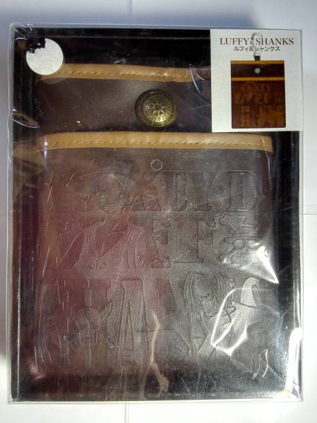 中古品 ONE PIECE ワンピース ルフィ&シャンクス カラビナ付レザー調ケース拍卖