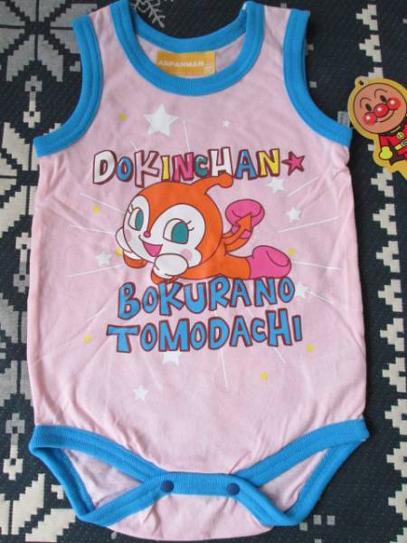 ○新品♪ドキンちゃんノースリーブロンパピンク80cm○拍卖