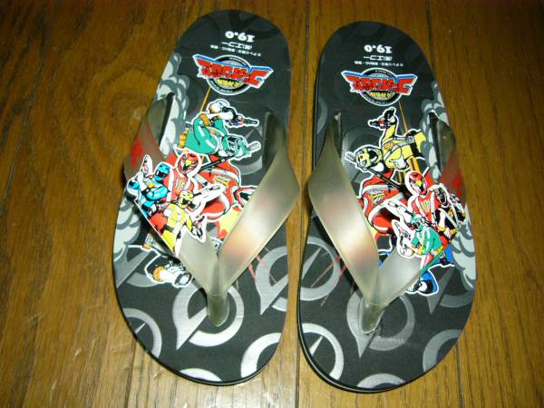 男児 男の子 炎神戦隊ゴーオンジャー ビーチサンダル 19cm インテリアにも 未使用拍卖