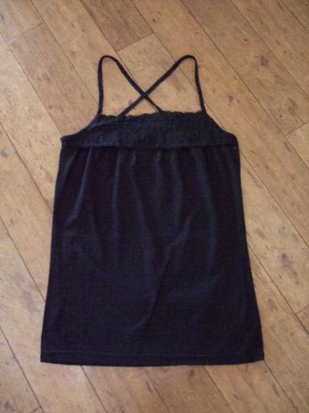 Alphabetclub黒レース付キャミソール(USED)80414②拍卖