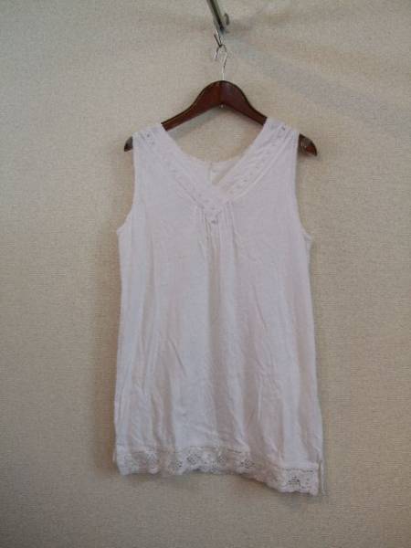 Shuca白レース付ノースリーブチュニック(USED)12915)拍卖