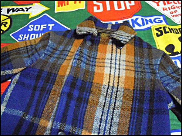 ☆珍品で希少な小さめサイズ★USA製アメリカ製ビンテージウールピーコートPコートウールジャケットチェック柄30s40s30年代40年代カーコート拍卖