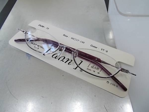 ドゥアンdunチタン アンダーリム眼鏡フレームDUN-78-VT-8お洒落拍卖